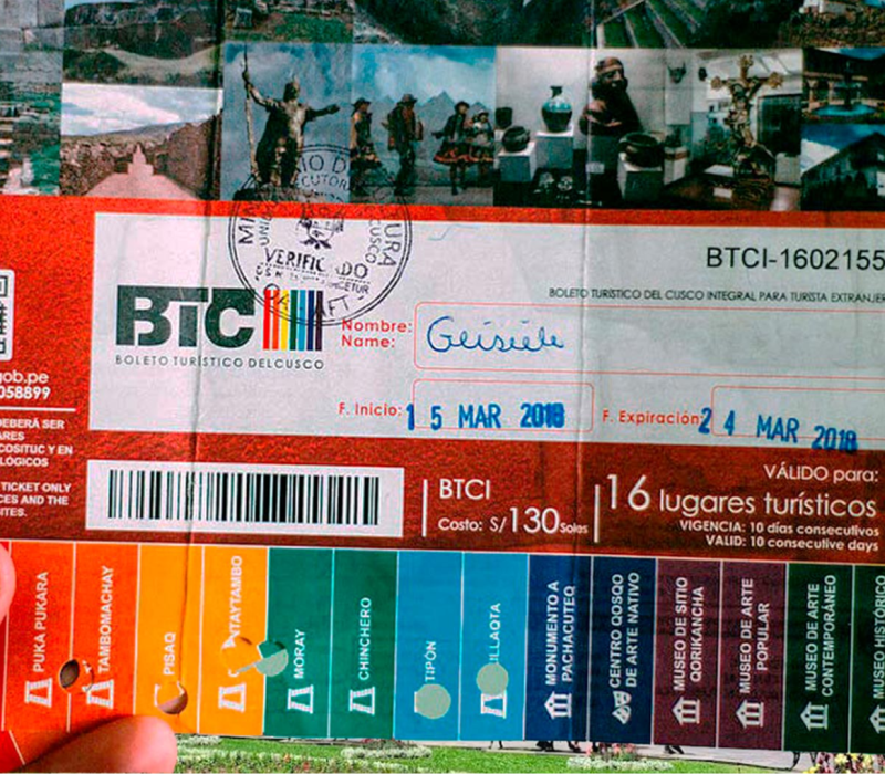 boleto turistico cusco